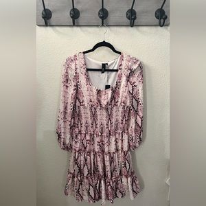 Pink Snake Print Dress